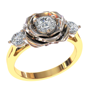 КБ-1896-3D-rose-ring